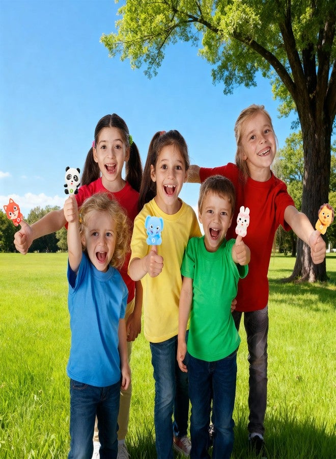 AQKILO مجموعة دمى أصابع الحيوانات من أكيلو، دعائم مسرحية لعروض الدمى الحيوانية، تعليمية، ألعاب استحمام، 10 قطع - Image 5
